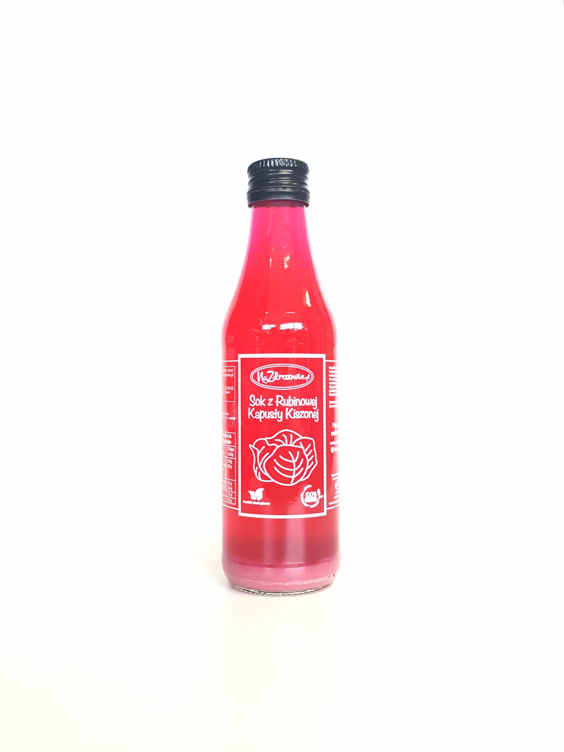 Zestaw 3 Soków z Kapusty Kiszonej: Białej, Czerwonej i Rubinowej - 3 x 250 ml - obrazek 3