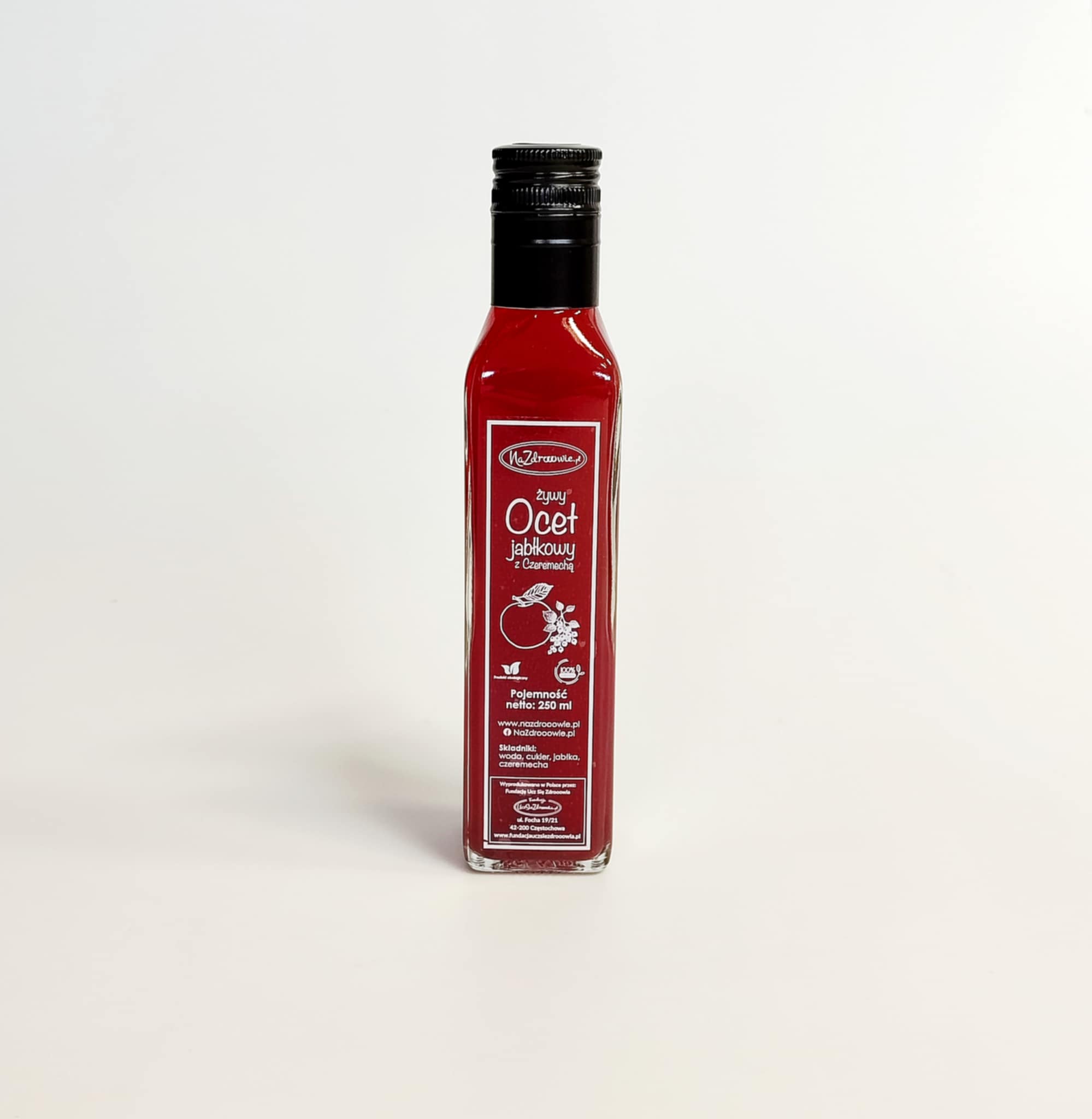 Żywy Ocet Jabłkowy z Czeremchą 250 ml